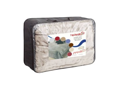 Κουβέρτα Υπέρδιπλη Βελουτέ Χακί Super Soft Γαρύφαλλο | Γαρύφαλλο - Λευκά Είδη